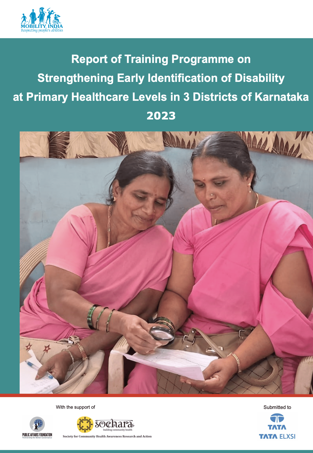 Report of Training Programme on Strengthening Early Identification of Disability at Primary Healthcare Levels in 3 Districts of Karnataka 2023
